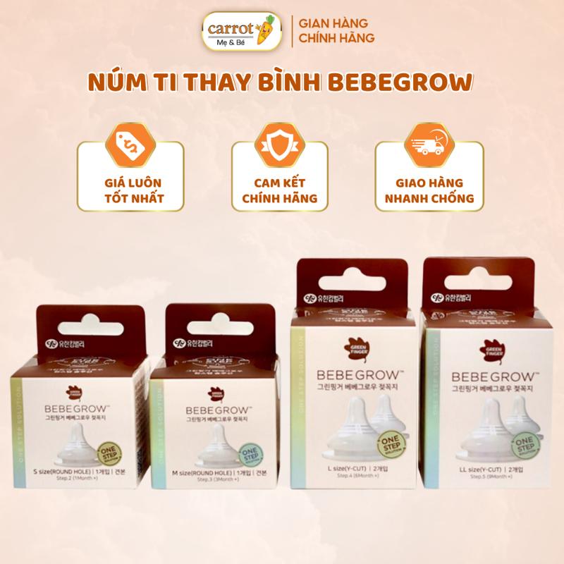 Núm Ti BebeGrow Green Finger Size S/M/L/LL Hàn Quốc Hai Van Thoát Khí