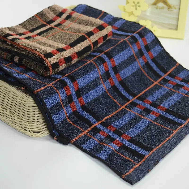 Tuala Muka, Bahan Kapas Poliester, Tahan Noda Gelap, Sesuai untuk Asrama, Tahan Lama, Rekaan Berpetak, Jualan Langsung Kilang, Boleh Borong, Untuk Dewasa