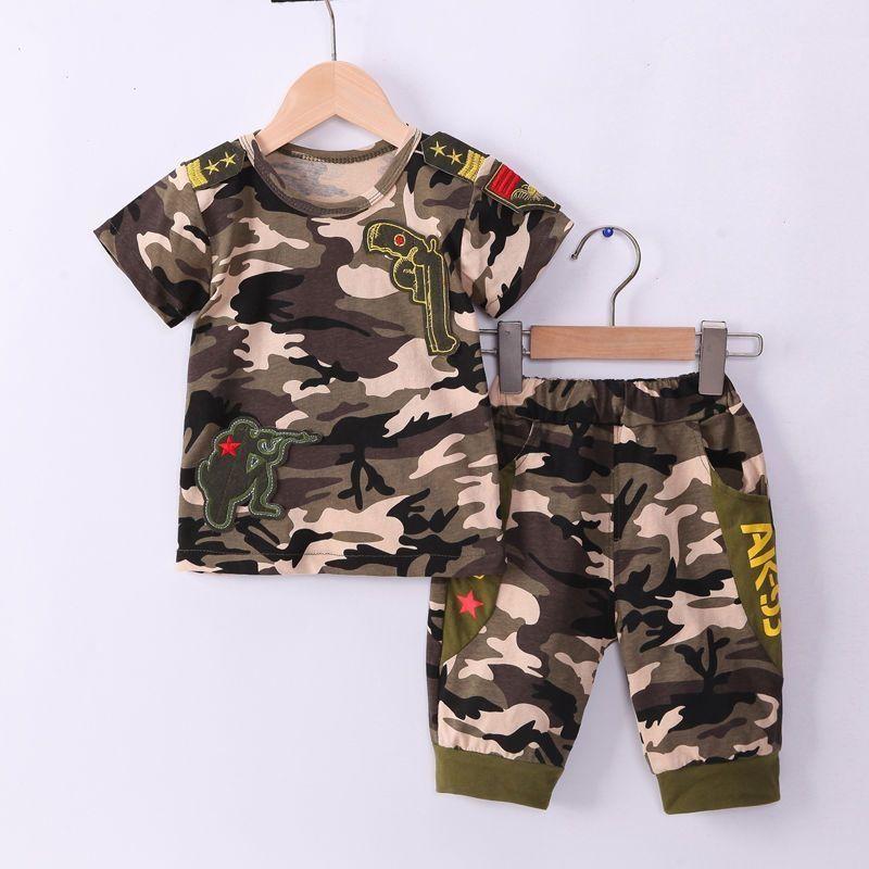 Product Introduction of ชุดฤดูร้อนสำหรับเด็กผู้ชาย ลายพราง แขนสั้น เสื้อผ้าเด็กหล่อ แฟชั่น เหมาะสำหรับฝึกทหาร มาใหม่ 2023 6