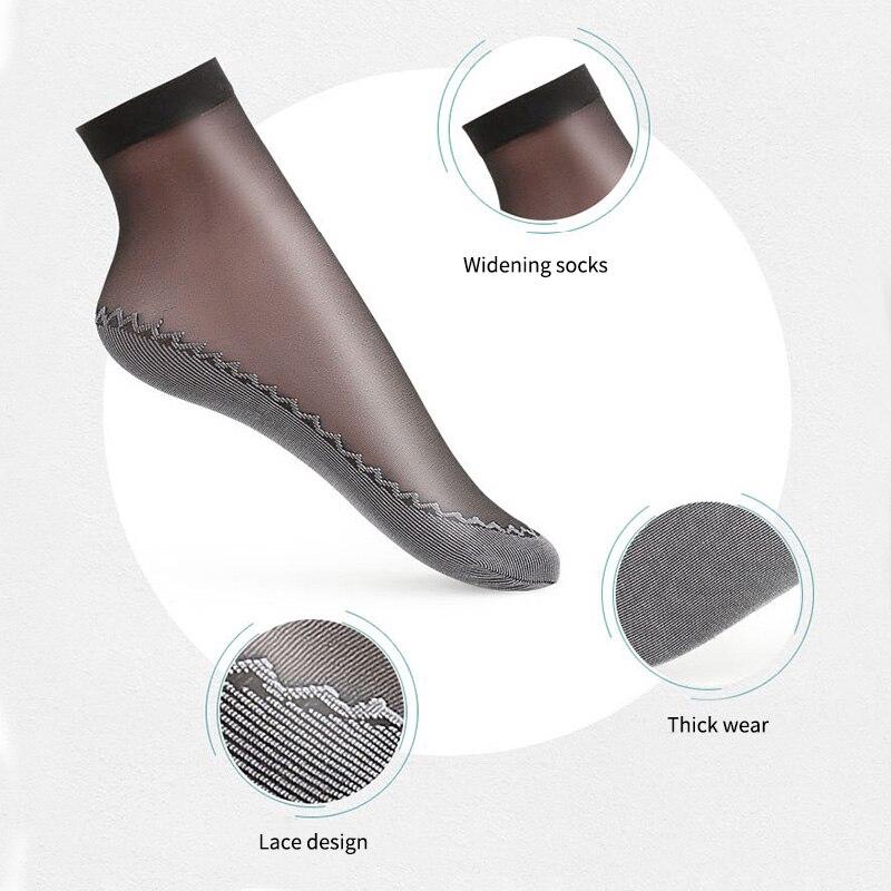Product Introduction of Thin Cotton Bottom Non-slip Stockings for Women Anti-snagging Durable Summer Transparent Crystal Short Socks 8