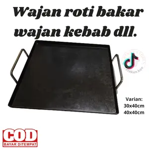 wajang penggangan roti bakar wajan roti bakar palt hitam tebal ukuran variasi Alat Kitchenware
