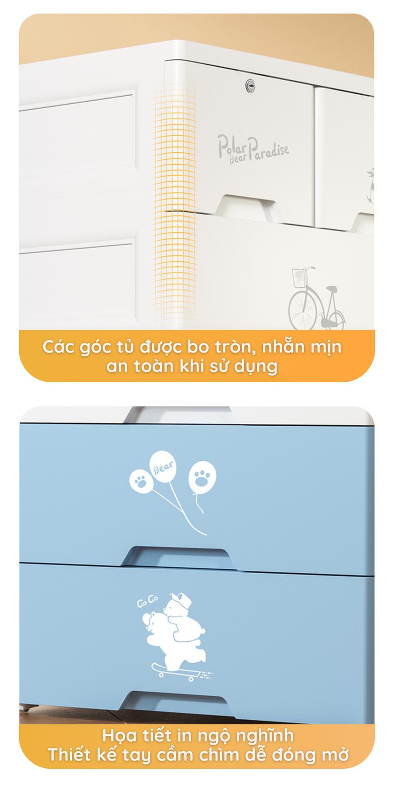 Product Introduction of [ĐA KHO] Tủ Quần Áo Nhựa Nhiều Ngăn Có Bánh Xe ,Tủ Nhựa Cho Bé Pakey Mẫu Mới Nhất 2024 24