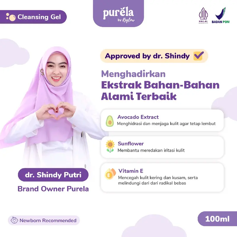 [Official] Purela Head To Toe Cleansing Gel 250ml - Menutrisi dan Membersihkan Kulit Bayi - Natural Organic 3