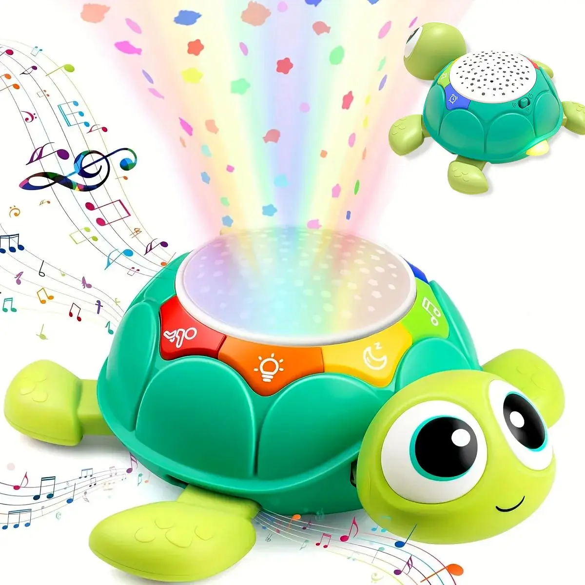 Random Color Cute Turtle Design Musical Toy, Crawling Turtle Toy with Light & Sound, Educational Toy for Infant & Toddler, Sensory Play