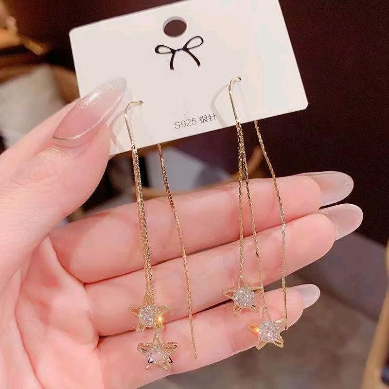 E & J - Anting Jurai Titanium Wanita Motif Bintang Anti Karat 3