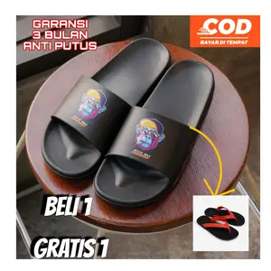 Beli 1 Gratis 1 Sandal Selop Karet Sandal Japit Karet Ketzo Max Pria Shoes  Promo Ramadhan Ramadhan Extra Seru