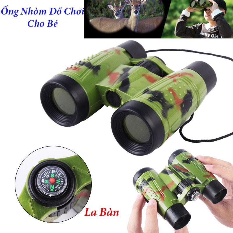 Ống Nhòm Rằn Ri Cho Bé Họa Tiết Dễ Thương, Đồ Chơi Ống Nhòm Cho Bé Kèm La Bàn Giúp Xác Định Phương Hướng