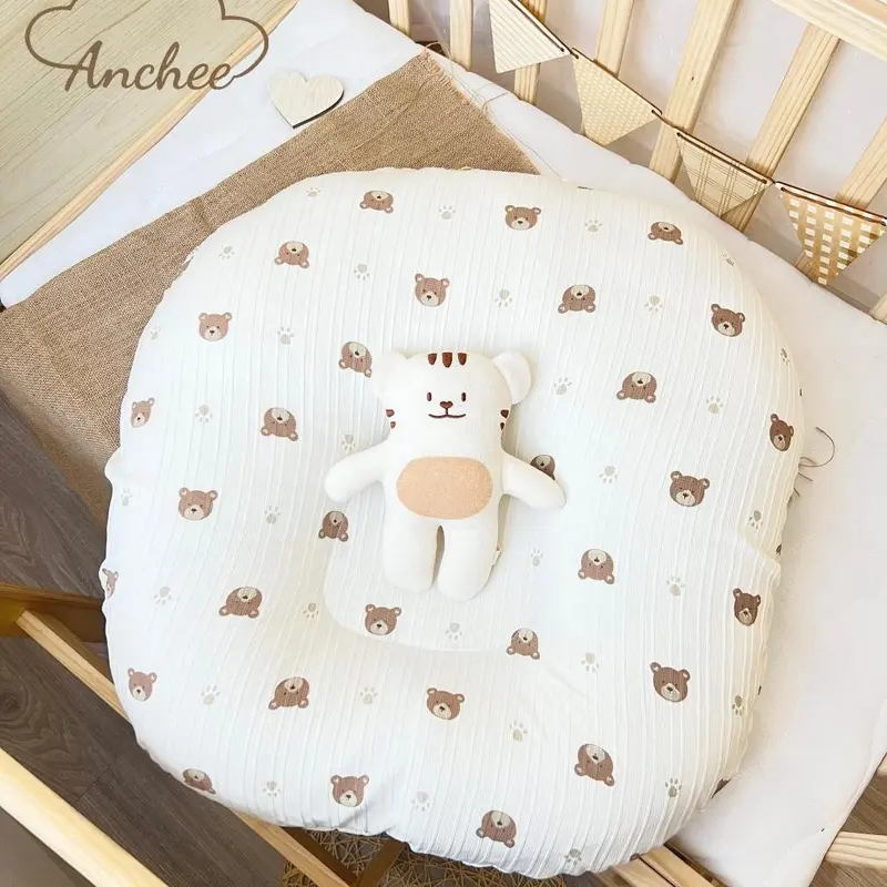 Gối chống trào cho bé 68x70cm vải đũi gân 2 lớp vỏ gối 1
