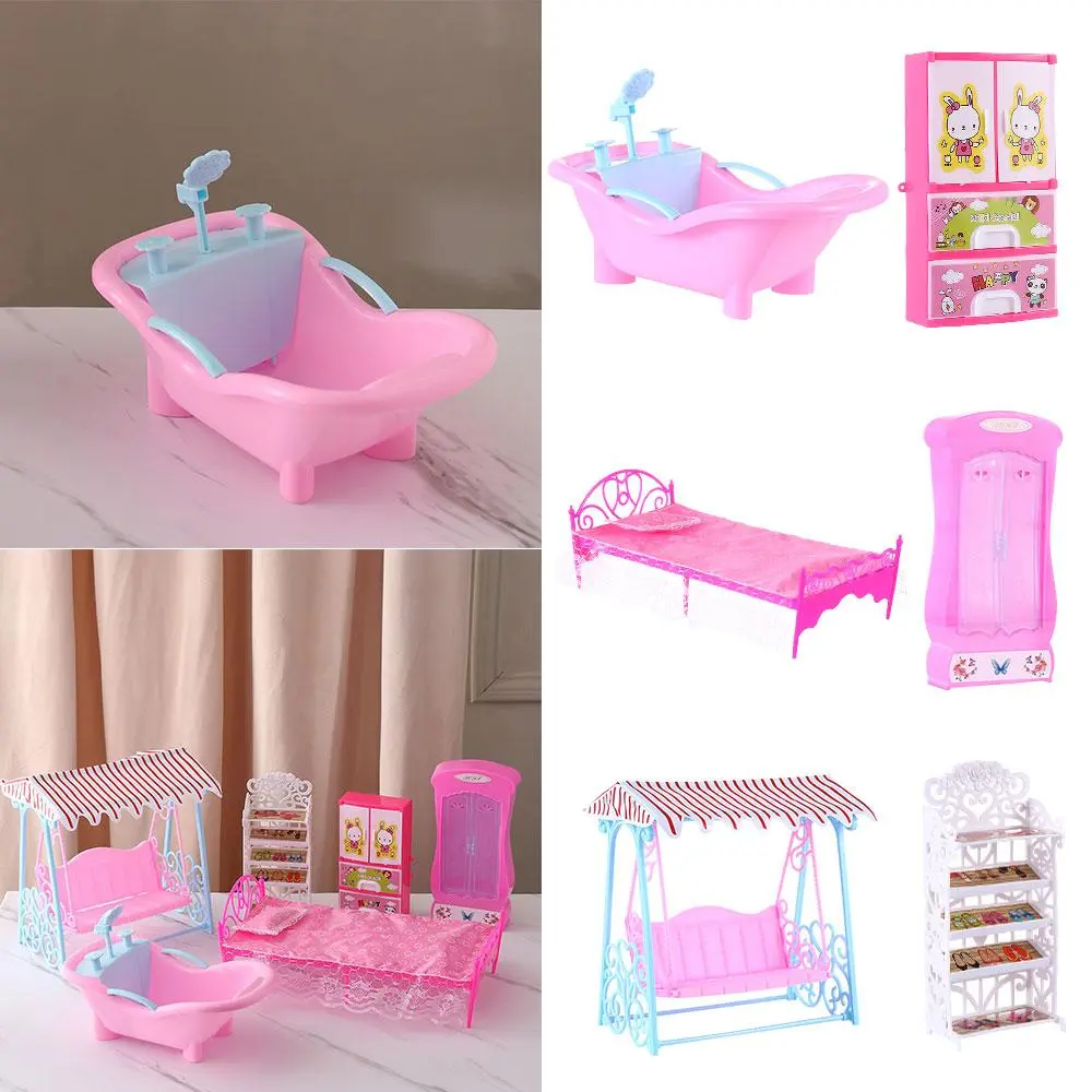 Creative Living Room Decoration Accessories Dollhouse Furniture Wardrobe/Bed/Shoe rack Miniature Furniture For Dolls