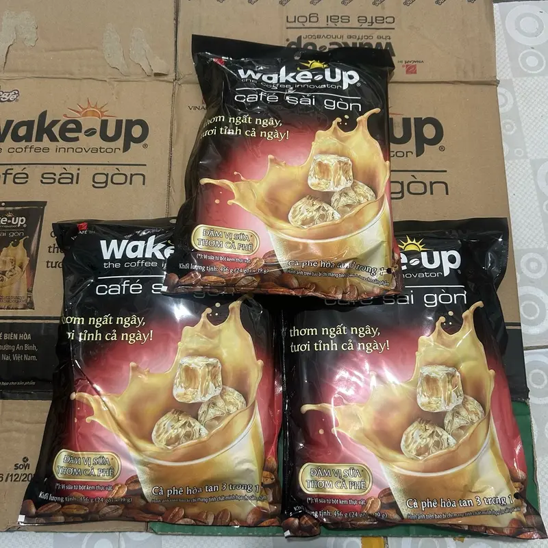 Combo 5 túi Cà phê Sữa Wake Up Sài gòn - 24 gói x19gram- Coffee Cafe 4
