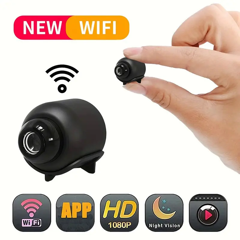 Camera mini, X5, Mới, Độ phân giải 1080p, Tầm nhìn ban đêm rõ ràng, Nhẹ và Cầm Tay Camera cao cấp, Phát hiện chuyển động, Camera giám sát không dây