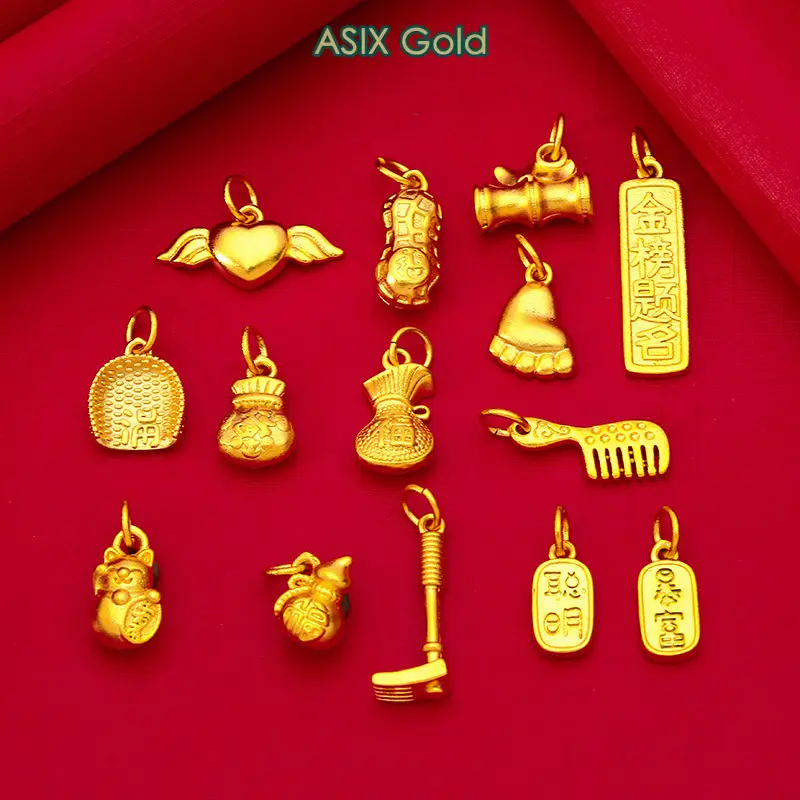 DIY Charm Pendant Multi-style Chinese Style Dangle Charm Hanging Beads Fashion Gift Jewelry
