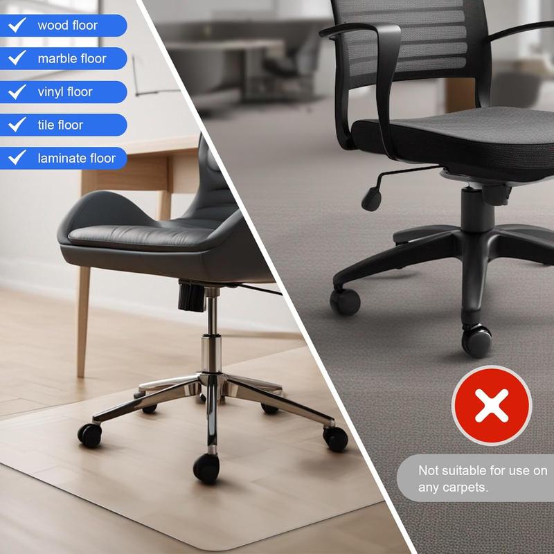 Hard plastic under desk chair sale