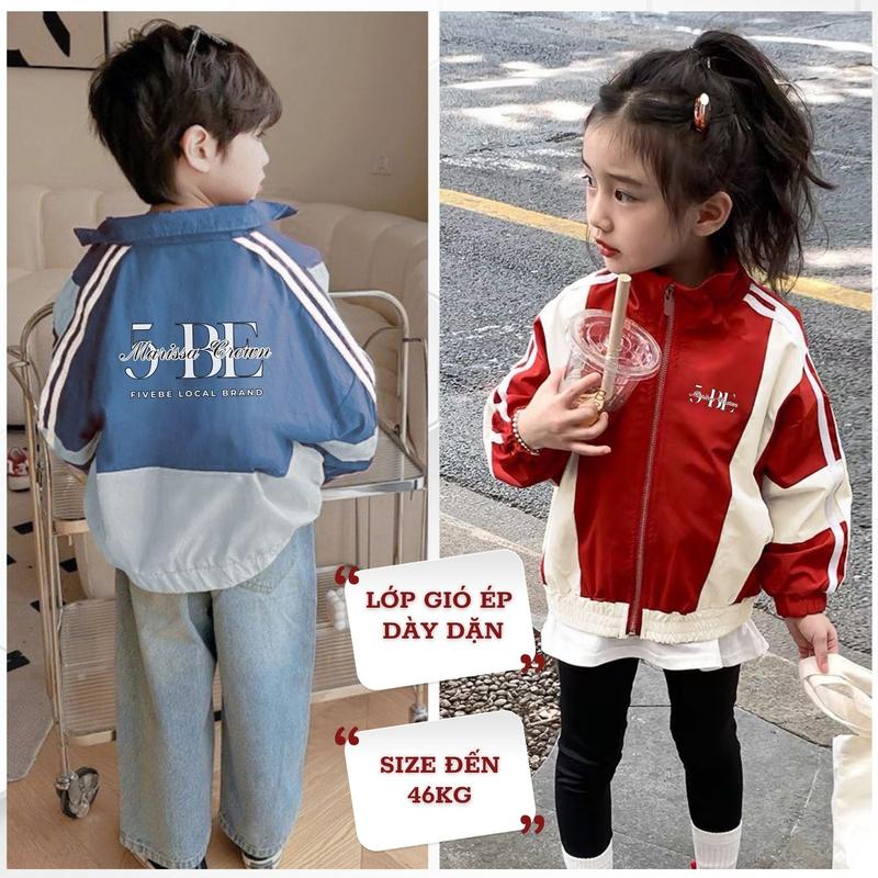 Áo khoác bé trai bé gái size đại unisex FAK9 FIVEBE in 5BE cá tính Cho Bé