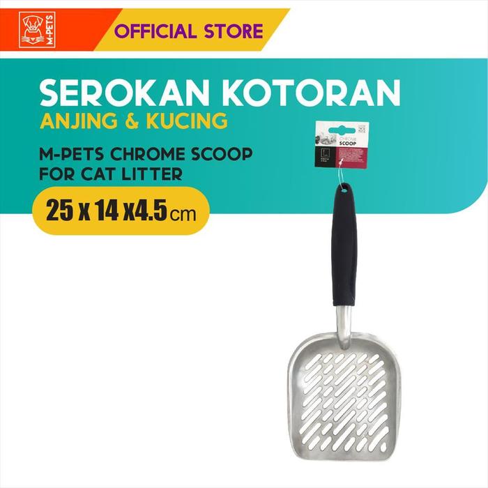 Gambar M-Pets Chrome Scoop Cat Litter / Serokan Kotoran Anjing Kucing dari M-Pets Volk Pets Indonesia Kota Administrasi Jakarta Barat Tokopedia