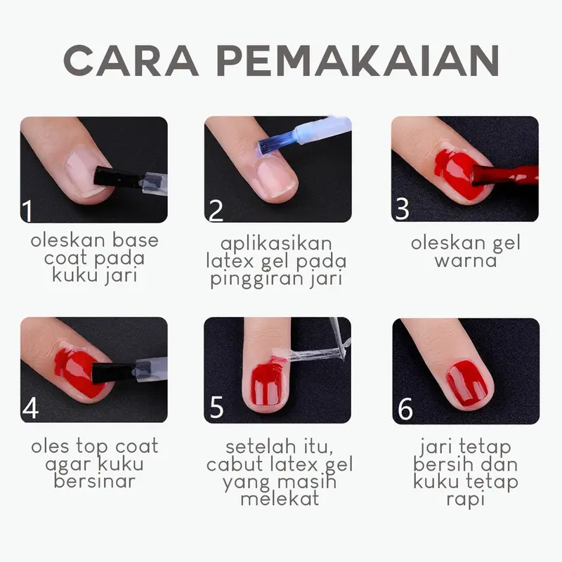 Liquid Tape Palisade Latex Peel Off / Nail Liquid Peel off Latex Pelindung Pinggir Kuku 15mL Art Kutek 4