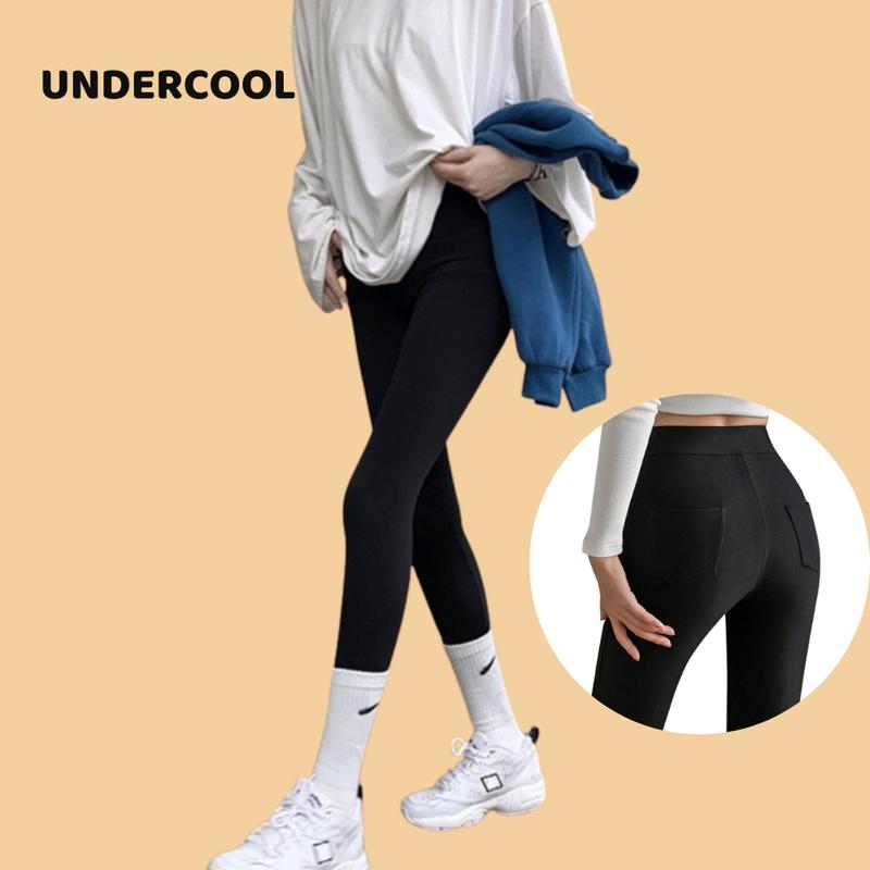 Quần legging nữ UNDERCOOL dài nâng mông lưng cạp cao giữ nhiệt legging thun ôm bó vải dày dặn Tôn Dáng BIGSIZE QD02