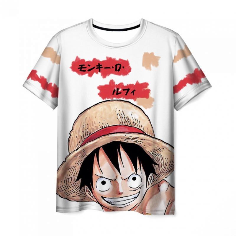 Product Introduction of Summer casual fashion 3D T-shirt casual men's Luffy short-sleeved 3D printing one-piece animation Menswear Top 5