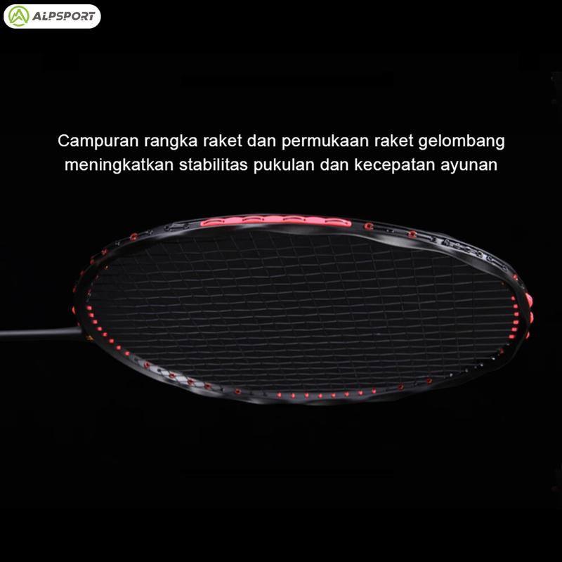 ALP V5 PRO Max 32Lbs 5U T800 Raket Bulutangkis Ofensif Ringan Full Carbon MXH CUSION TECH + Rangka Gelombang + Poros Pantul Cepat 100% Asli Badminton Olahraga raket badminton original import 2024 7