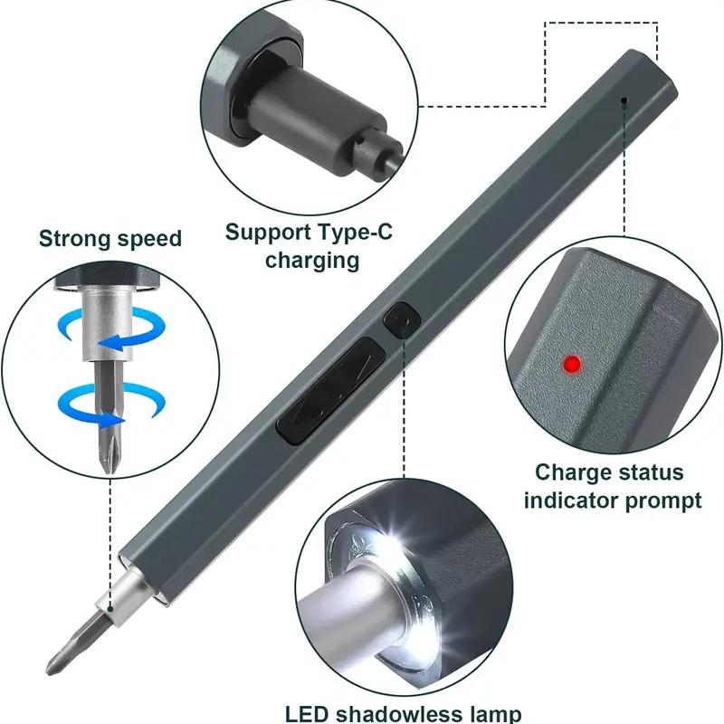 Multifunctional Electric Screwdriver Set, Professional Precision Repair Tools, Magnetic Phillips Torx Screwdriver Bits for PC DIY 2