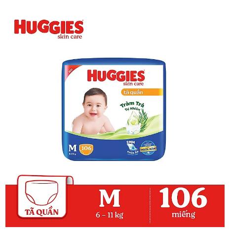BỈM HUGGIES MEGA JUMBO  SKIN CARE / TIẾT KIỆM LOẠI NHIỀU MIẾNG M L XL XXL