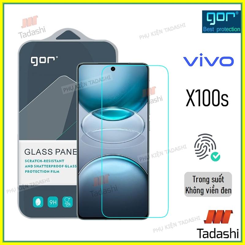 Kính Cường Lực Gor cho Vivo X100s X200 Pro Mini X200s X300 Vivo iQOO 13 iQOO 12 iQOO 11 11s iQOO 10 Trong Suốt Vuốt Mượt Không Viền Đen 9H Vát 2.5D - Hãng Gor