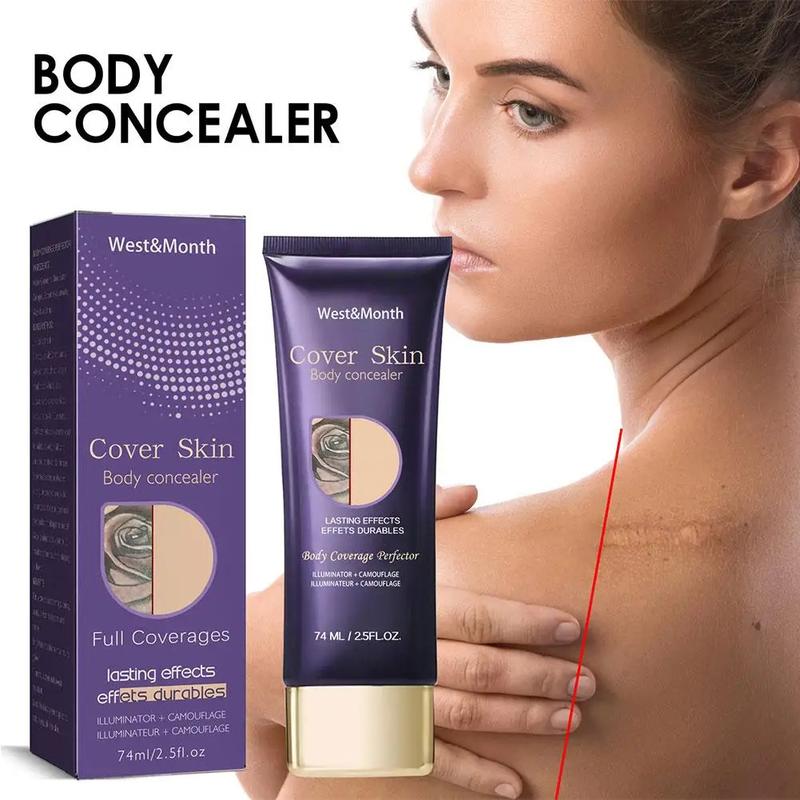 Product Introduction of 74ml Natural Tattoo Concealer Long Lasting Waterproof Tattoo Scars Cover Cream Body Coverage Makeup Foundation Cream For Women 4