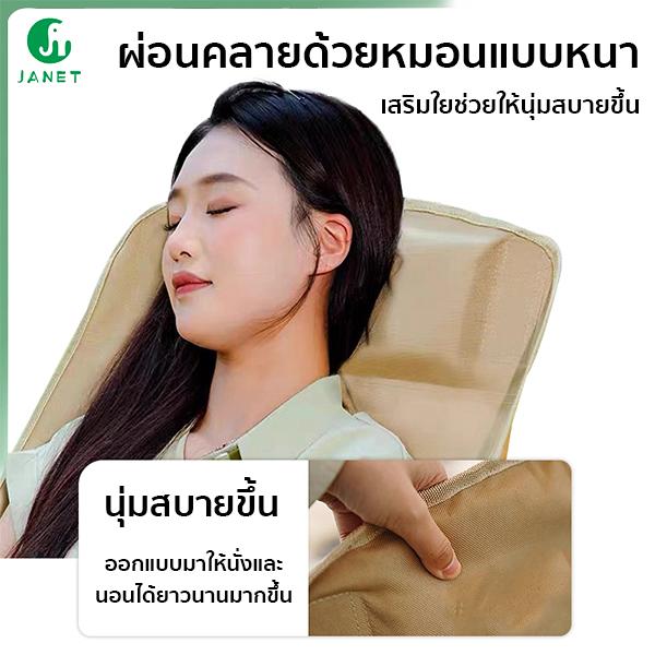 Product Introduction of Janet เก้าอี้กลางแจ้ง โซฟา เสริม Cotton นุ่มสบายขึ้น (ทรงอ้วน หลังสูง 90 ซม.) Top Sun เก้าอี้สนาม เก้าอี้พกพาพับได้  เก้าอี้ปิคนิค เก้าอี้เดินป่า เก้าอี้แคมป์ปิ้ง 9