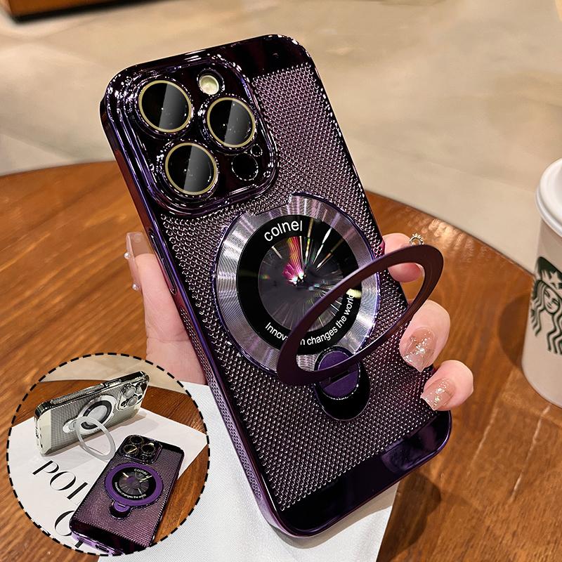 Ốp Điện Thoại Dạng Lỏng, Giá Đỡ Xoay, Ốp Tản Nhiệt, Ốp iPhone 15 Pro Max, 14, 13, 12, 11, Ốp iPhone, Ốp Cứng Mạ PC, Chống Sốc, Thích Hợp Cho Ốp iPhone