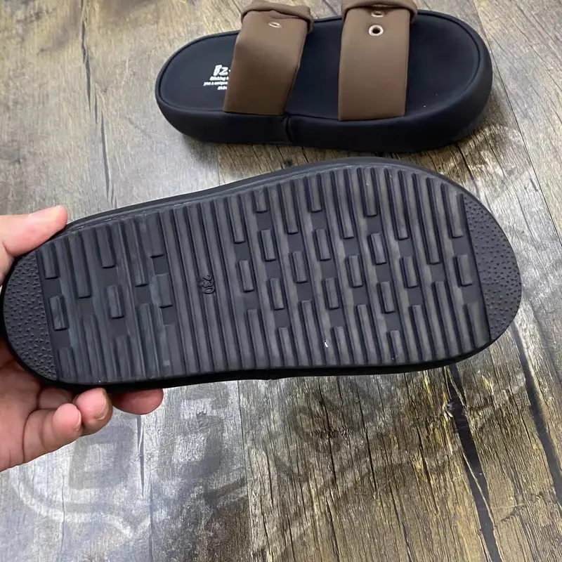 Dép bánh mì nữ 2 quai ngang đế cao 3cm phong cách Hàn Quốc DéP Cao Su Nhung Shoes GiàY 2