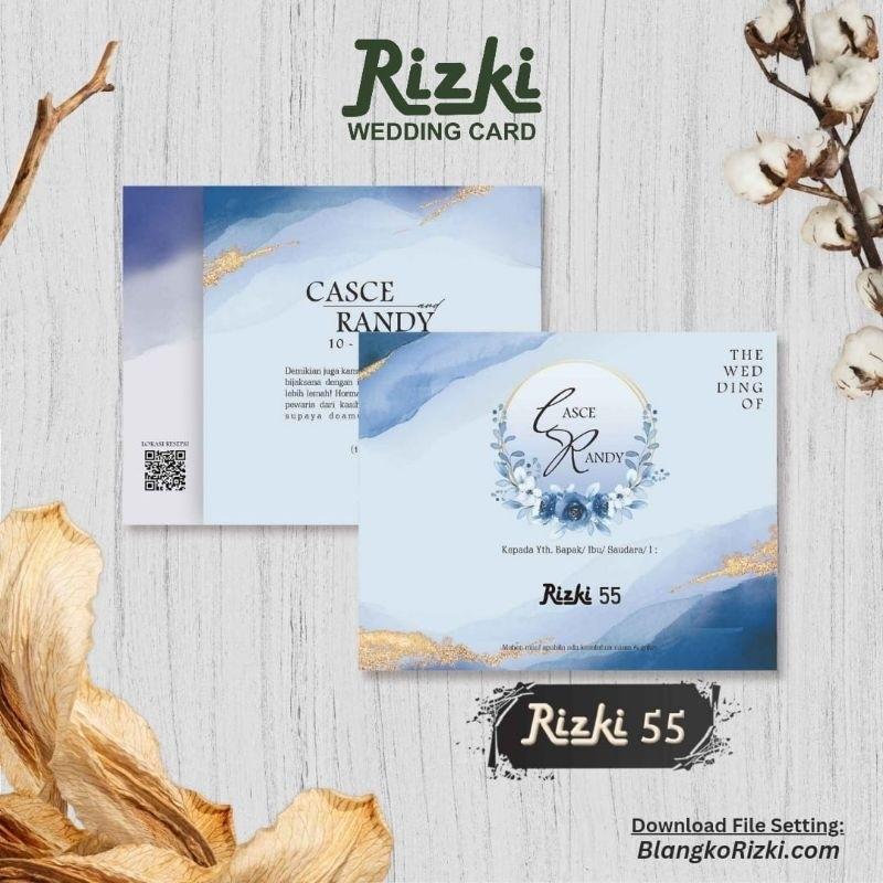 Undangan Pernikahan Kekinian RIZKI 55 Elegan Modern Paket Lengkap 100 PCS Gratis Label & Plastik - JanjiKita | Default