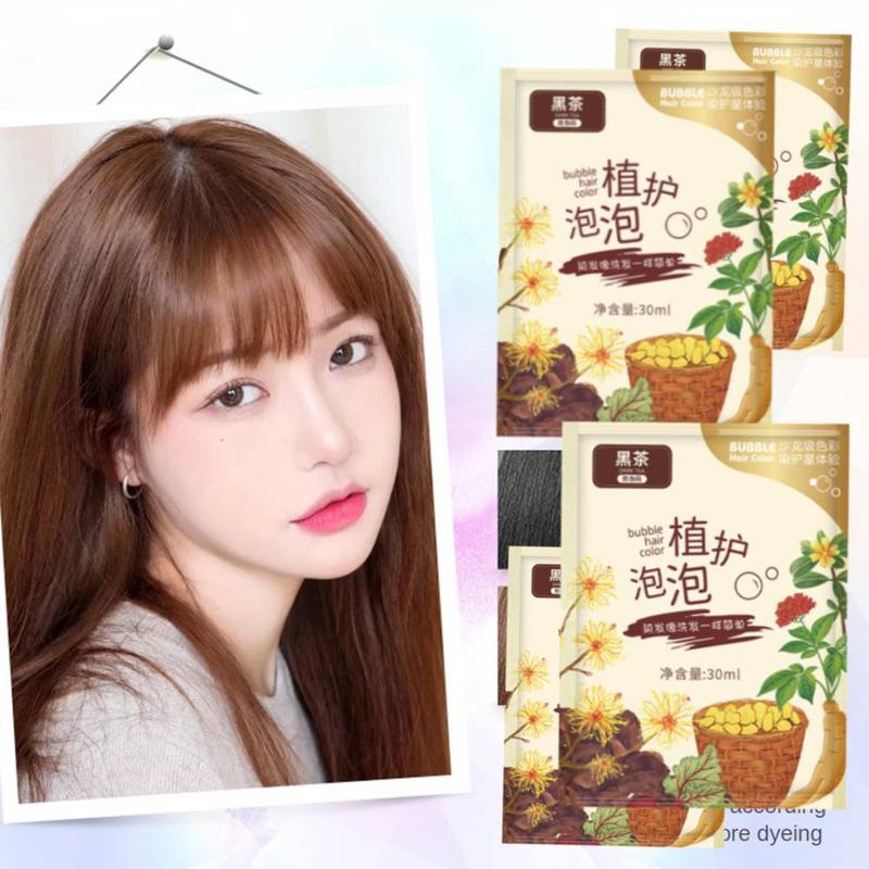  Dầu Gội Nhuộm Tóc Thảo Dược Tự Nhiên 10 Gói Thay Đổi Màu Sắc Che Phủ Tóc Trắng Và Xám Tóc Bọt Dầu Gội Dưỡng Tóc Thực Vật 1 Gói Đổi Màu Tóc Nữ 