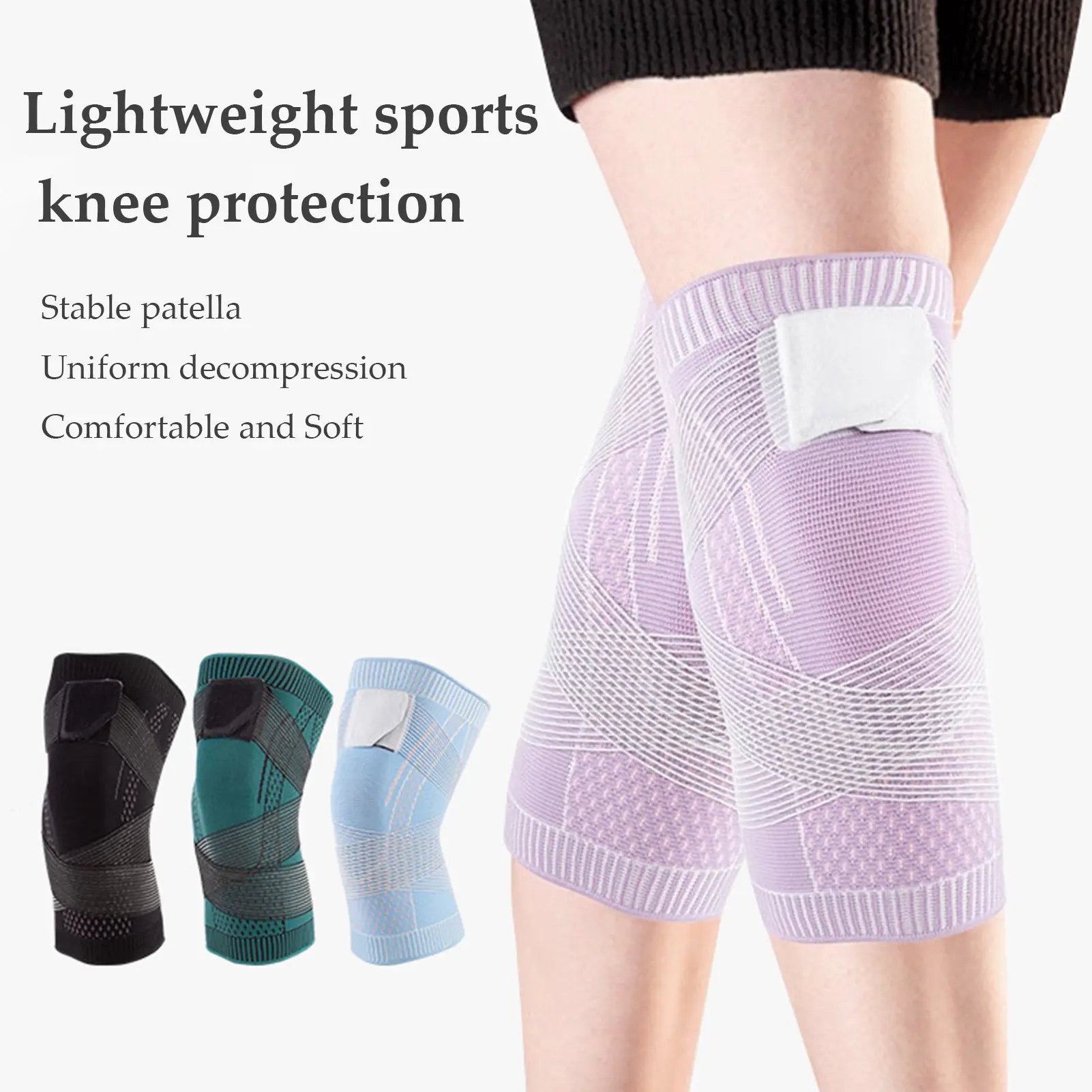 Swazsdk Sports Compression Knee Brace for ACL Arthritis Joint Pain Relief Knee Support Sleeve for Running Workout Gym Hiking