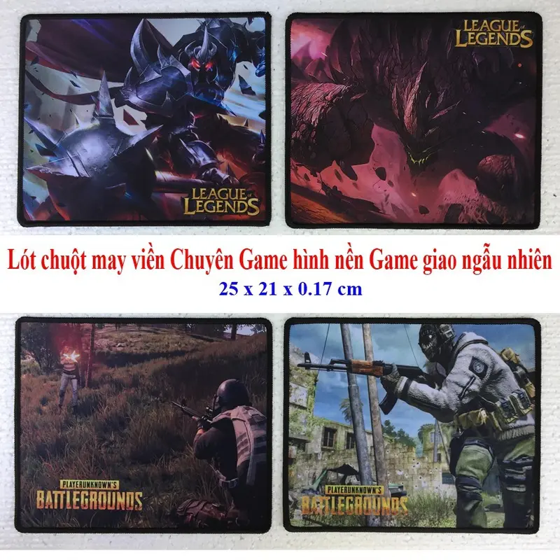 Miếng lót chuột Chuyên Game có may viền size 25x21cm mã L11 - Loại MousePad Control và Speed 5