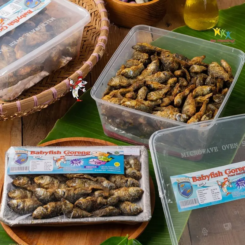 SUHADAFOOD - BABY FISH  CRIPSY IKAN MAS & NILA ASLI BERGIZI 100GR 4