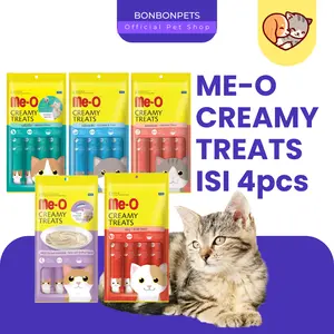 MeO Creamy Treats Snack Kucing Me-O Creamy Liquid Cat Snack Cemilan Kucing Favorit