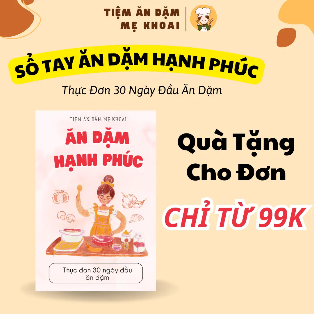 Sổ tay thực đơn ăn dặm Mẹ Khoai