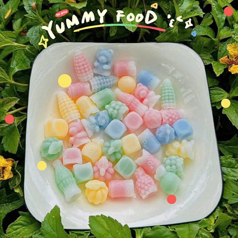 50G Kẹo sáp ong nhân trái cây rừng kẹo sáp hương vị hoa quả mini size 1cm mix vị Thơm Ngon