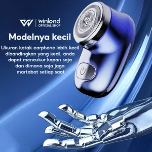 Winland Shaver Mini Portable 3 in 1 Alat Cukur Listrik Waterproof Tahan Air Cas USB Pencukur Bulu Serbaguna