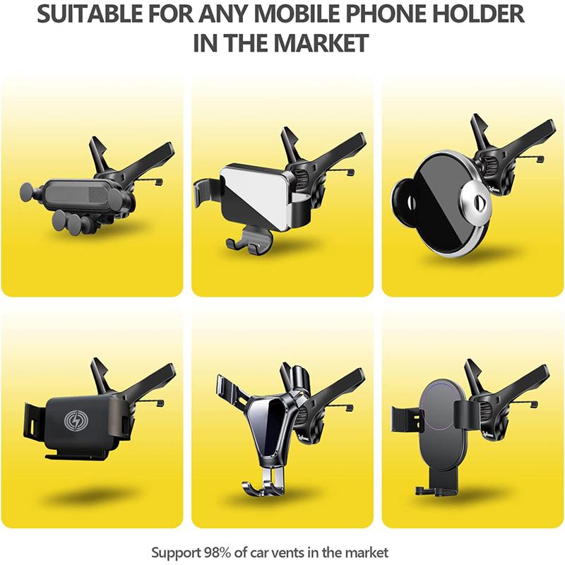 Car Air Vent Clip Cell Phone Holder Universal 17mm Ball Head Car Air Outlet Hook Clamp Accessories For Magnet Car Phone Bracket Smartphone Cellphones Mount Stand 6