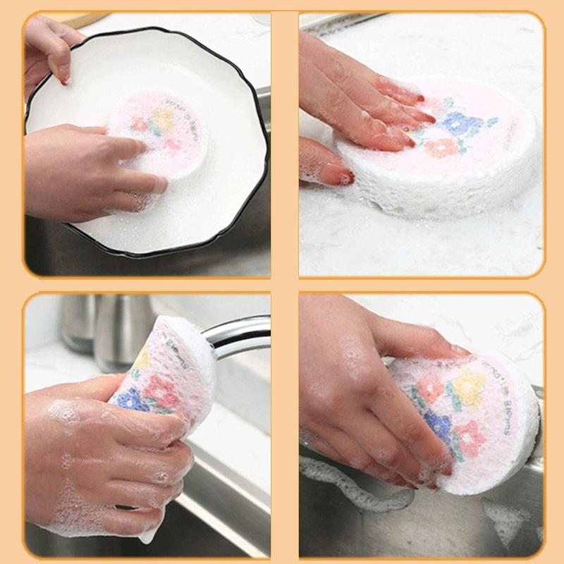 Product Introduction of 4pcs New Wood Pulp Cleaning Sponges Cotton Melamine Scouring Pads Magic Wipe Washing Tool Dishwashing Sponge Kitchen 12