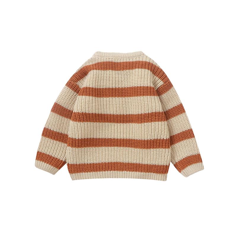 Newborn Baby Sweater Casual Stripe Print Warm Knitted Long Sleeve Pullover Infant Knitwear for Toddler 7