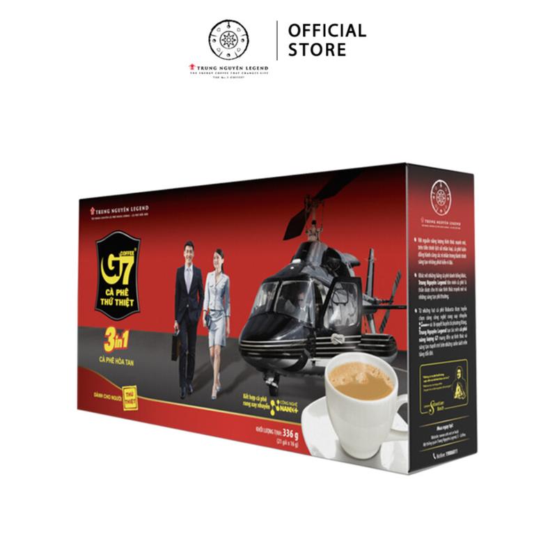 Trung Nguyên Legend Coffee Cà phê hòa tan G7 3in1 - Hộp gói 16gr Cafe cà phê 3 trong 1 sữa 21