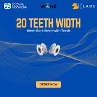 Gambar ZKLabs GT2 20 teeth Width 6mm Bore 5mm with Teeth dari 3D Zaiku Indonesia Kota Administrasi Jakarta Barat 1 Tokopedia