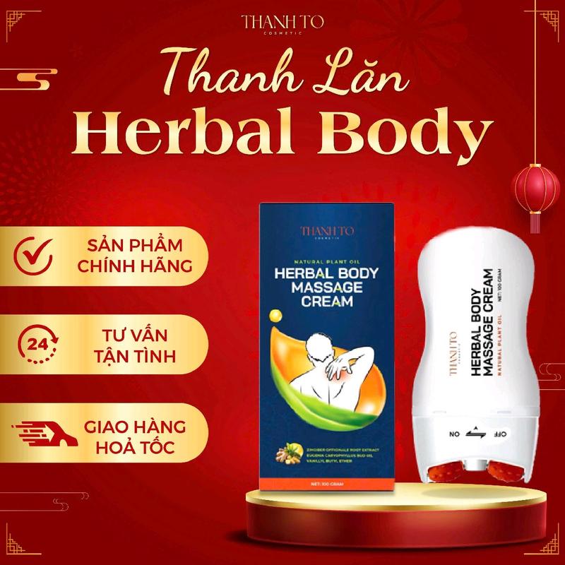 Thanh Lăn Kem Dầu Massage Cạo Gió Herbal Body ( Hỗ Trợ Giảm Đau Lưng, xoa bóp xương khớp, Cổ Vai Gáy ) dầutháilan dầutháiđỏ bodyoil daugio Women