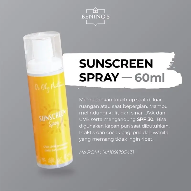 beningskincare (sunscreen / micelar water / glowing spray) Pencerah Wajah