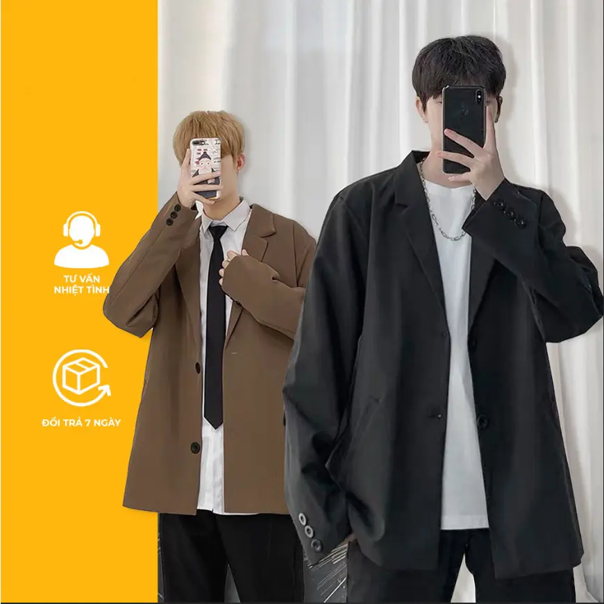 Áo blazer basic form rộng BZ01 Nam Menswear Jean Jacket