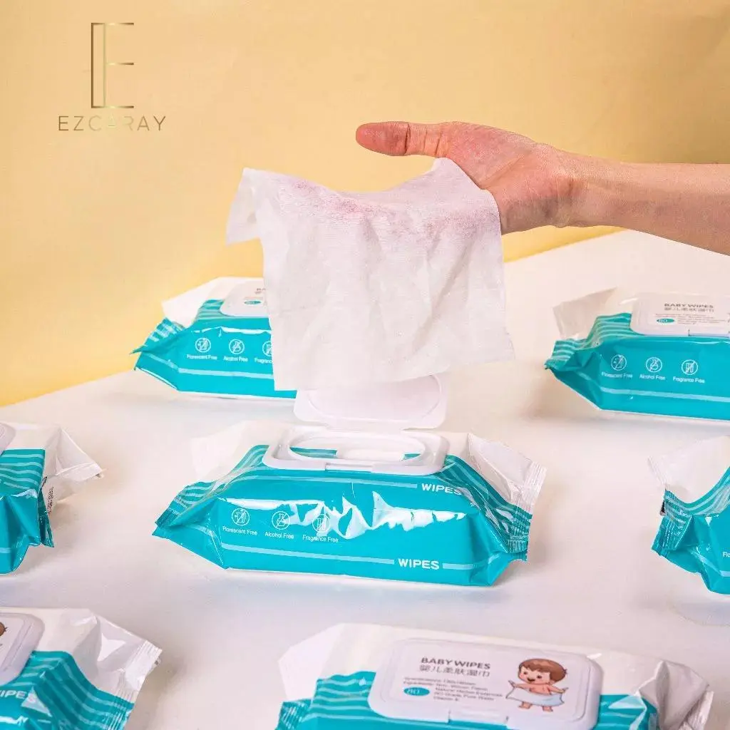 Ezcaray WT3 10 Packs Of Natural Herbal Essential Baby Wet Wipes 80 pcs x 10 packs For Baby Moist with RO Grade Pure Water