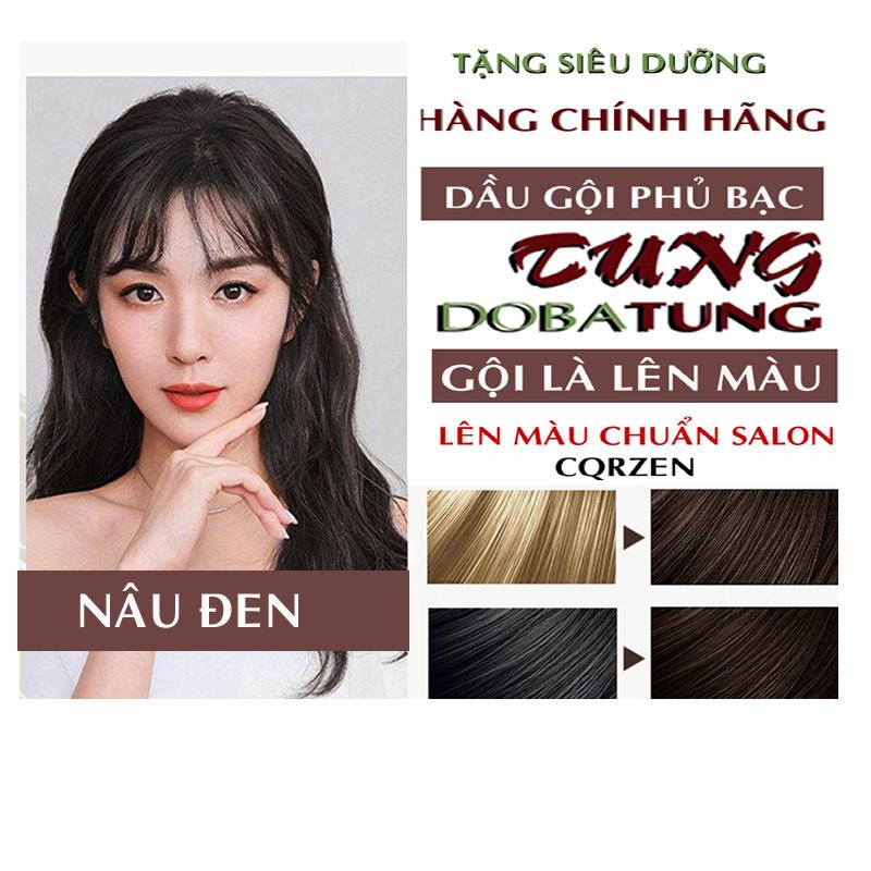 DẦU GỘI NHUỘM [ NÂU ĐEN ] LÊN MÀU CHUẨN SALON, HỘP 10 GÓI 30ml Women Nữ Nhuộm Tóc Đổi Màu Tóc nhuốc  nhuộm nhuốc  nhuộm daugoiphub  acthaoduoc thuôc  tẩy
