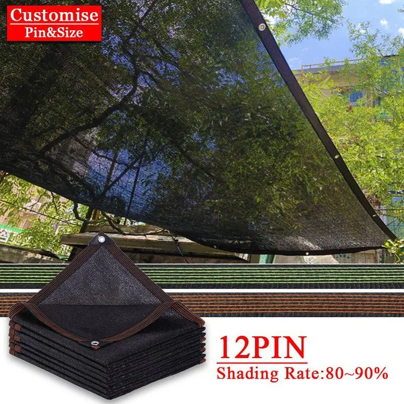 paranet 90% sunshade net 13 ukuran untuk dipilih L*W（2m×5m/4m×5m/3m×4m/3m×6m Hitam Tanaman Jaring 7